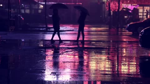 Raining ☔️ night in summer