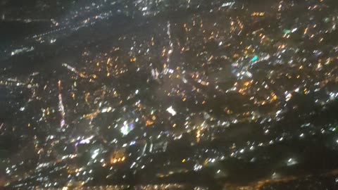 Flying In Fly Dubai To AbuDhabhi Night View