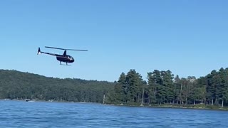 Helicopter Tricks Over Lake Winnipesaukee NH!