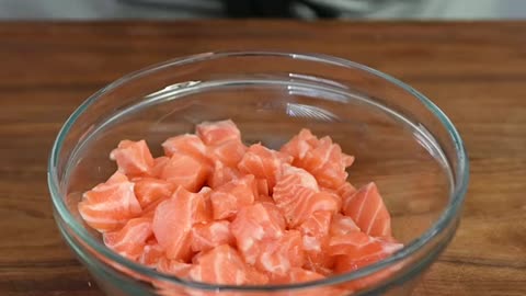 Salmon Poke Bowl #seafood #salmon #poke