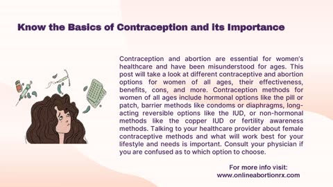 Understanding the Access to Birth Control and Pregnancy Termination