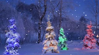 Christmas Instrumental Music w/ Cozy Christmas Scenery | Music for decorating & opening presents