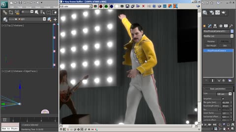 3d model Freddie Mercury rigged and animated