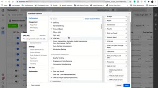 Facebook Ads For Small Businesses | Video #11 Set Up Custom Columns On Facebook Business Manager