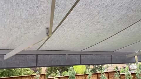 roof eave soffit installation of 2 budget awnings. patio enclosures