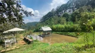 Beautiful architectural scene in Da Lat