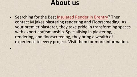 Best Insulated Render in Brentry.