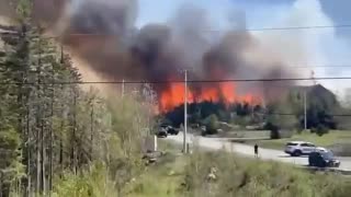 Homes on fire in Tantallon/ Hammonds plain area in Nova Scotia Canada