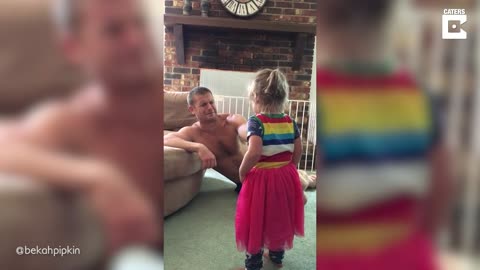 Genius Dad's Trick To Stop Daughter Crying