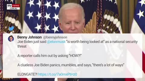 Clueless' Joe Biden 'panics' after Elon Musk question