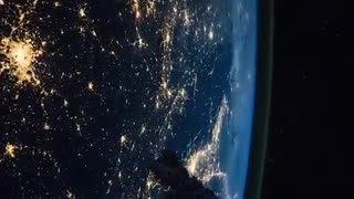 Earth at night seen from space.