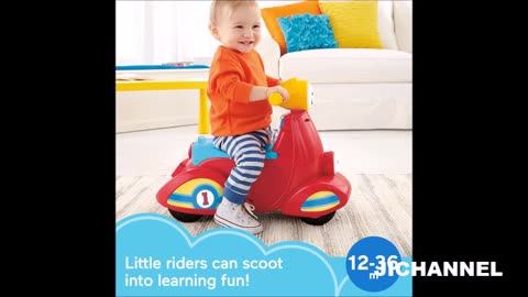 Fisher-Price Laugh & Learn Toddler Ride-On, Smart Stages Scooter, Musical Learning Toy with Motion