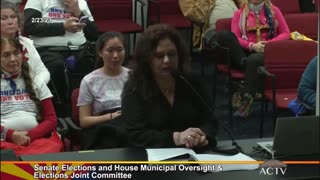 Arizona Senate Elections & House Oversight & Elections Joint Committee Hearing | Preliminary Findings of Activities Impacting Arizona's Election Integrity with Jacqueline Breger