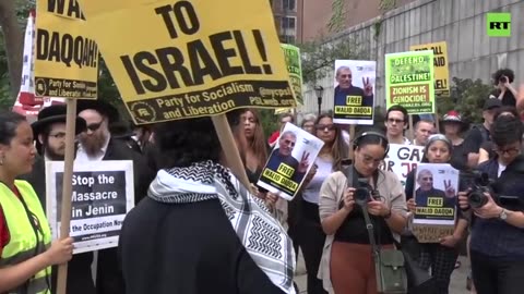 PRO-PALESTINE RALLY AGAINST AID TO ISRAEL FOLLOWING DEADLY JENIN RAID