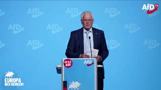 Emil Sänze beim AfD-Wahlkampfauftakt zur Europawahl in Donaueschingen am 27. April 2024