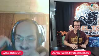 Aaron spits out his water