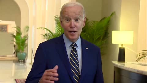 Biden says he's pleased with election turnout