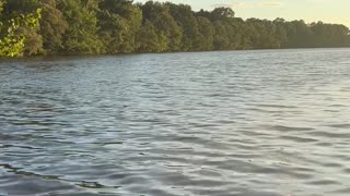 Lake, sun and fishing best view