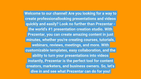 Prezentar World's #1 Presentation Creation Studio