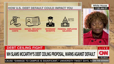CNN's Poppy Harlow Corrects Karine Jean-Pierre: House GOP Debt Limit Plan "Would Avoid A Default"