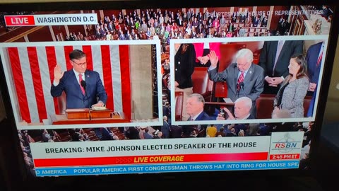 New Speaker of the House. R. Mike Johnson sworn in