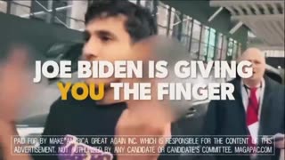 New Trump ad -Joe Biden is giving you the middle finger