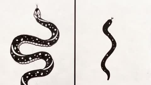 Draw the perfect Snake 🐍🎨👨🎨 #drawing #howtodraw #tutorial #art #foryou