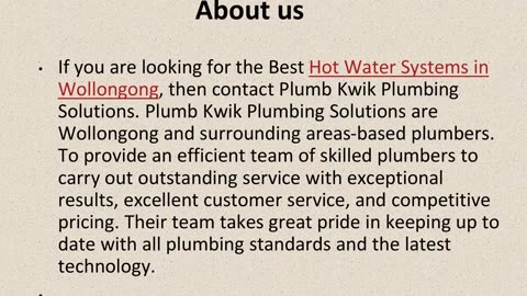 Get The Best Hot Water Systems in Wollongong.