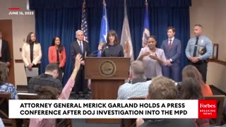 JUST IN: AG Merrick Garland Holds A Press Conference After DOJ Investigation Into The MPD