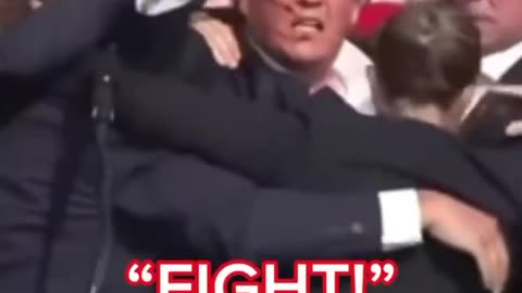 Trump with fist raised (after being shot) tells Americans to "FIGHT FIGHT FIGHT"