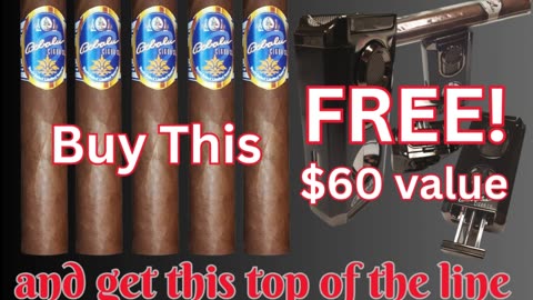 Buy 5 Texas Select cigars and get this top of the line cigar & a Free v-cutter lighter