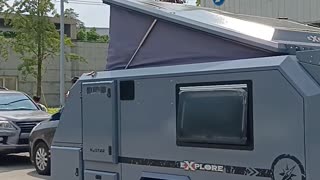 Ready to ship Fully equiped caravan off road camping trailer njstar rv with expandable tents