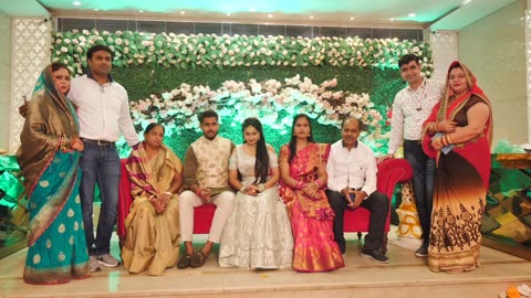Engagement reception of Indian Family