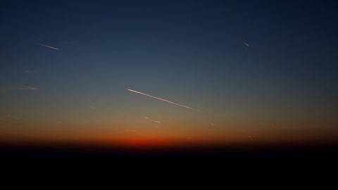 Airplanes and sunset