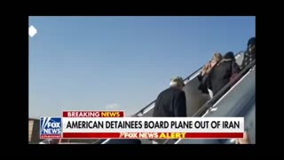 American detainees seen boarding plane out of iran