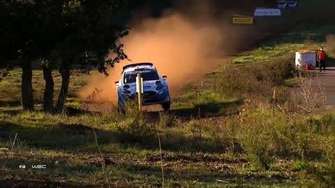 WRC rally car crash