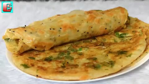 Crispy egg paratha recipe | Homemade restaurant-style flaky layered egg paratha roll