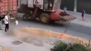 Kid Ran Over By Bulldozer