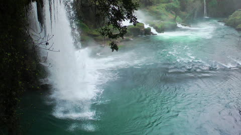 Waterfall in a Wild Nature