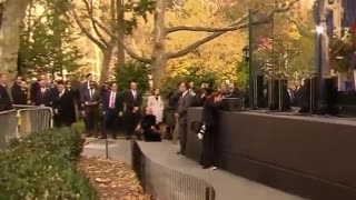 President and Melania Trump on Veterans Day in NYC