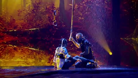 El PELIGROSO SHOW acrobático CON AGUA de DÚO TURKEEV - Semifinal 2 - Got Talent España 7 (2021)