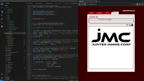 Designing a Mail Client using Django, Python and Javascript