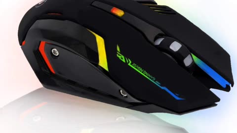 Offbeat RIPJAW 2.4Ghz Rechargeable Wireless Gaming Mouse, Silent Click Buttons Mouse