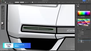 Illustrator painting teaches you the fifth step of drawing a handsome Lamborghini vector.