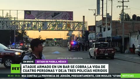 Balacera en un bar en México deja cuatro muertos y tres policías heridos