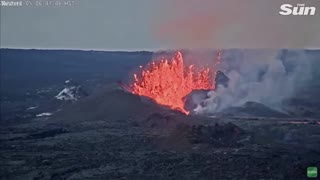 Hawaii's Mauna Loa spews molten lava in spectacular footage