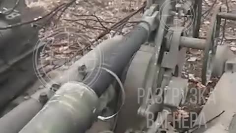 Destroyed Ukrainian U.S M777 Howitzer Near Bakhmut