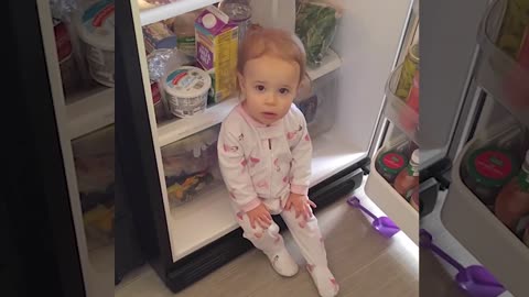 What happens when baby visit the fridge.
