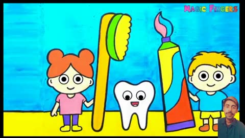 Dental Health Month Picture Drawing, Painting and Coloring for Kids & Toddlers | Draw Easy #215