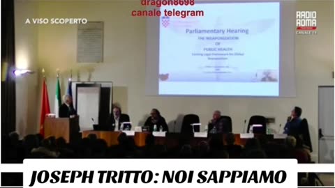 PROFESSORE JOSEPH TRITTO SULL' ORGANIZZAZIONE MONDIALE DELLA SANITA